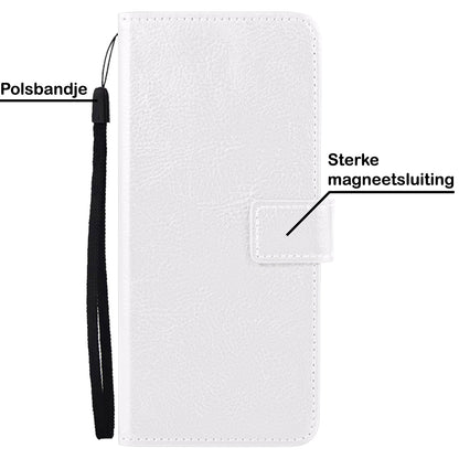 Samsung S22 Ultra Hoesje Book Case Kunstleer - Wit