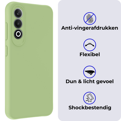 OnePlus Nord CE 4 Hoesje Siliconen Backcover Lichtgewicht - Groen