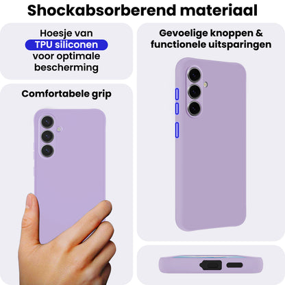 Samsung S26 Hoesje Siliconen Backcover Lichtgewicht - Lila