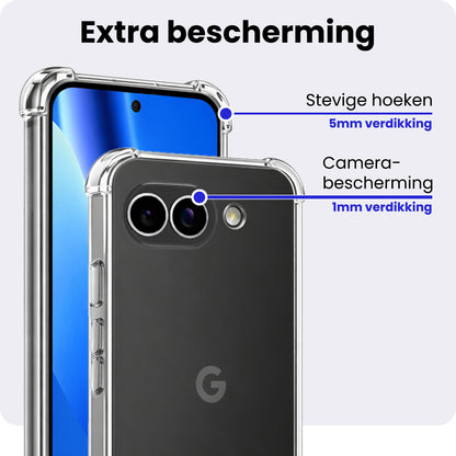 Google Pixel 10a Hoesje Shockproof Backcover Siliconen - Transparant