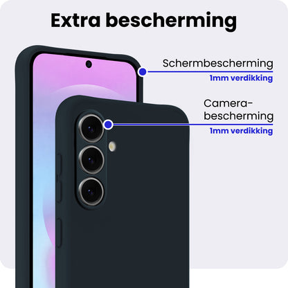 Samsung A37 Hoesje Siliconen Backcover Lichtgewicht - Donkerblauw