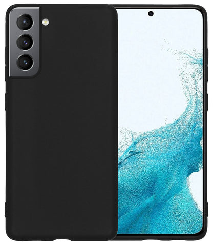 Samsung S22 Hoesje Siliconen Backcover Lichtgewicht - Zwart