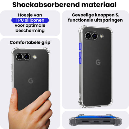 Google Pixel 10a Hoesje Shockproof Backcover Siliconen - Transparant