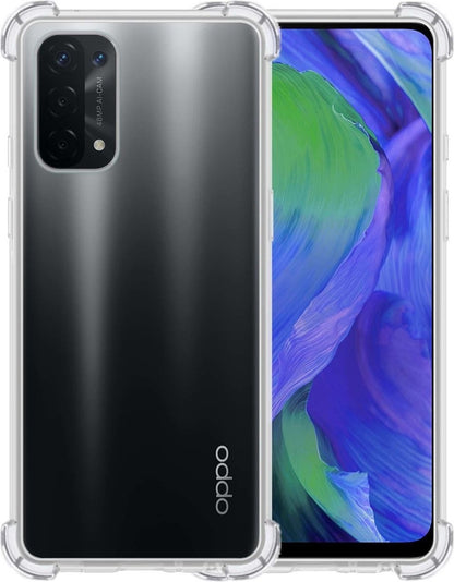 OPPO A54 5G Hoesje Shockproof Backcover Siliconen - Transparant