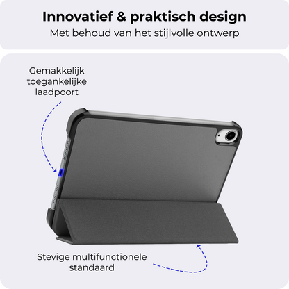 iPad Mini 7 Trifold Bookcase Hoes - Grijs