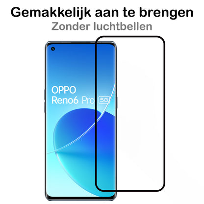 OPPO Reno 6 Pro Screenprotector Full Cover Tempered Glass