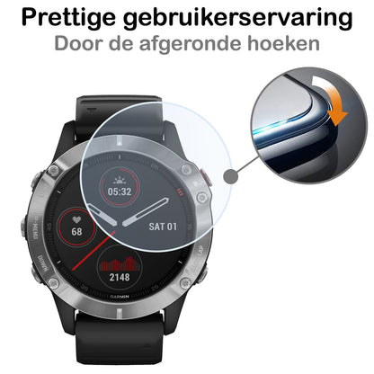 Garmin Fenix 6x Pro Screenprotector Gehard Glas - Anti-kras