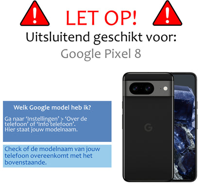 Google Pixel 8 Hoesje Siliconen Backcover Lichtgewicht - Zwart