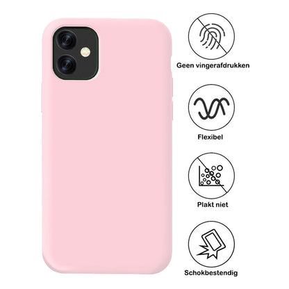 iPhone 11 Hoesje Siliconen Backcover Lichtgewicht - Roze