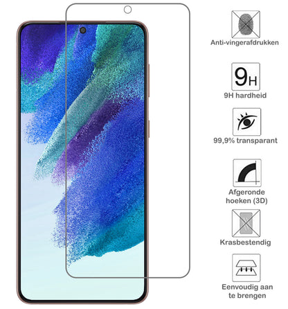 Samsung S21 FE Screenprotector Tempered Glass