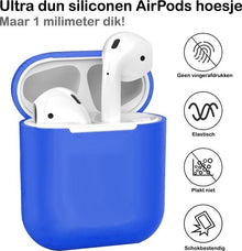 AirPods 1 Hoesje Siliconen Lichtgewicht - Blauw