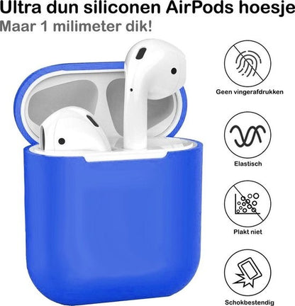 AirPods 1 Hoesje Siliconen Lichtgewicht - Blauw