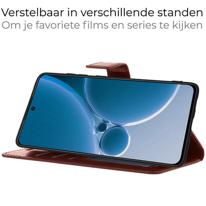 OnePlus Nord 3 Hoesje Bookcase Cover met Kaarthouder - Bruin
