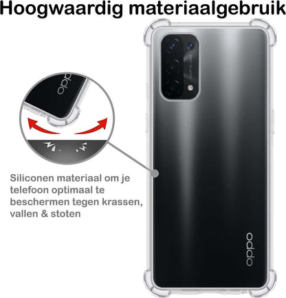 OPPO A74 4G Hoesje Shockproof Backcover Siliconen - Transparant