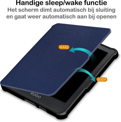 Kobo Clara HD Bookcase Hoes Shockabsorberend - Donkerblauw