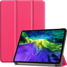 iPad Pro 2020 (11 inch) Trifold Bookcase Hoes - Donkerroze