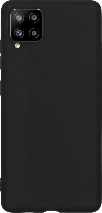 Samsung A12 Hoesje Siliconen Backcover Lichtgewicht - Zwart