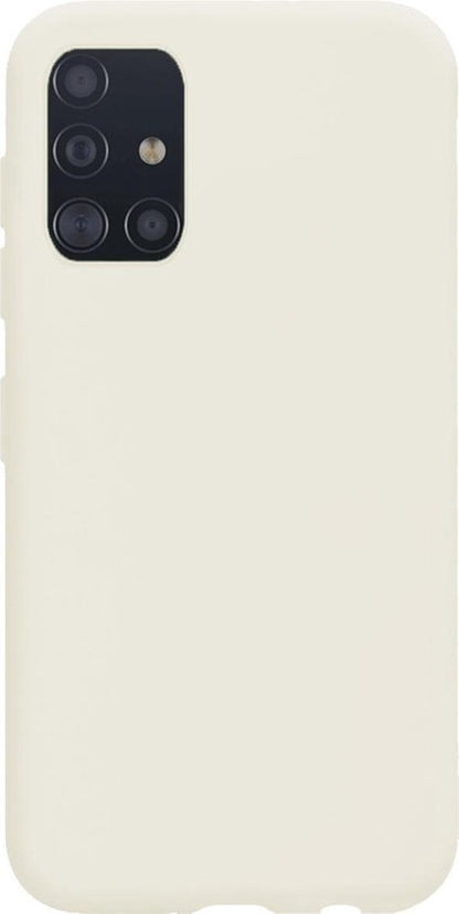 Samsung A51 Hoesje Siliconen Backcover Lichtgewicht - Wit