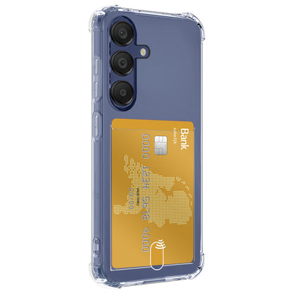 Samsung A15 Hoesje Kaarthouder Backcover Shockproof - Transparant