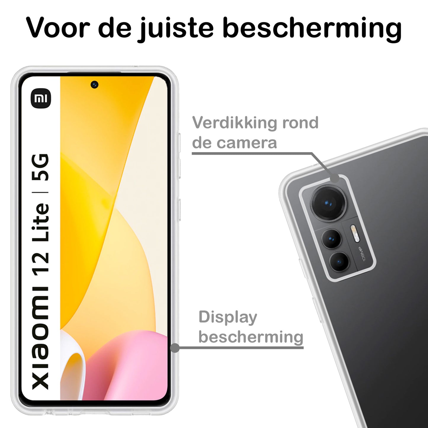 Xiaomi 12 Lite Hoesje Siliconen - Transparant