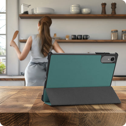 Lenovo Idea Tab Pro Gen 2 Trifold Bookcase Hoes - Donkergroen
