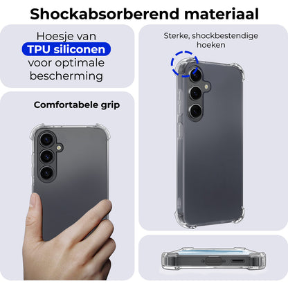 Samsung A35 Hoesje Shockproof Backcover Siliconen - Transparant