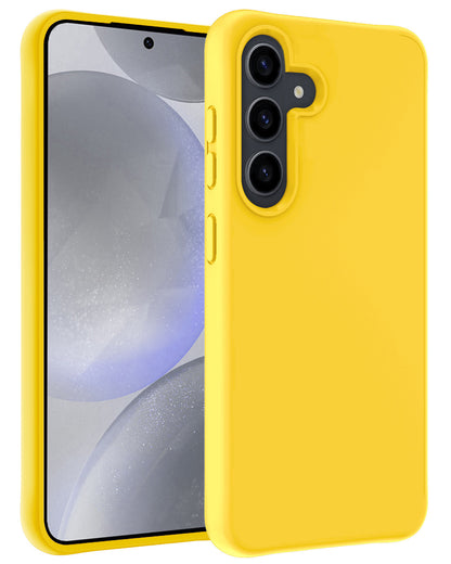 Samsung S24 Plus Hoesje Siliconen Backcover Lichtgewicht - Geel