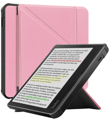 Kobo Libra Colour Bookcase Hoes Shockabsorberend - Roze