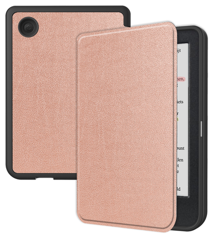 Kobo Clara Colour Bookcase Hoes Shockabsorberend - Rosé Goud