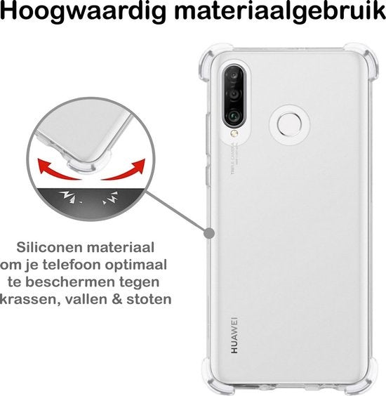 Huawei P30 Lite Hoesje Shock Proof Siliconen - Transparant