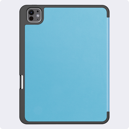 iPad Pro 2024 (11 inch) Trifold Bookcase Hoes met Penhouder voor Apple Pen - Lichtblauw