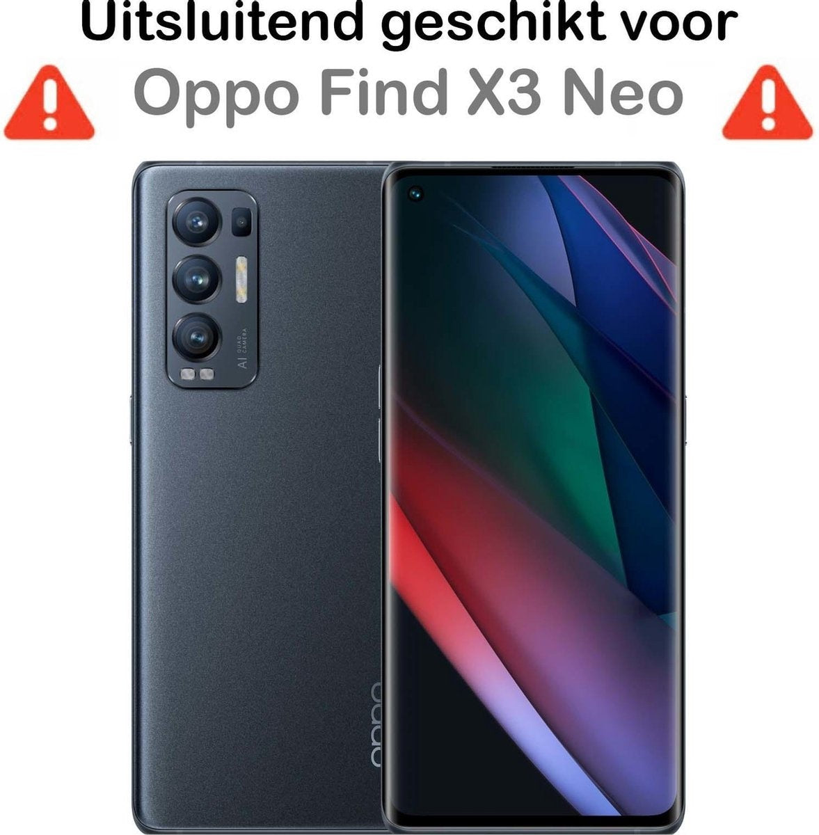 OPPO Find X3 Neo Hoesje Shock Proof Siliconen - Transparant