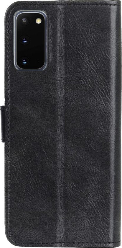 Samsung S20 Hoesje Bookcase Cover met Kaarthouder - Zwart