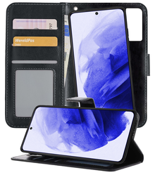 Samsung S21 Hoesje Bookcase Cover Uitneembaar - Zwart