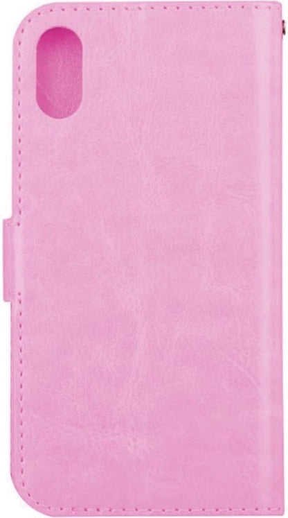 iPhone X Hoesje Bookcase Cover met Kaarthouder - Lichtroze