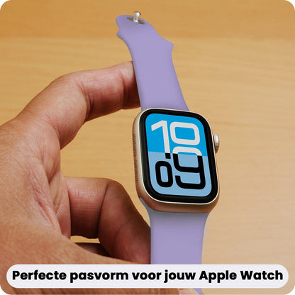 Apple Watch 1, 2, 3, 4, 5, 6, 7, 8, 9, SE - 38/40/41 mm Bandje Siliconen met verstelbare polsband - Violet