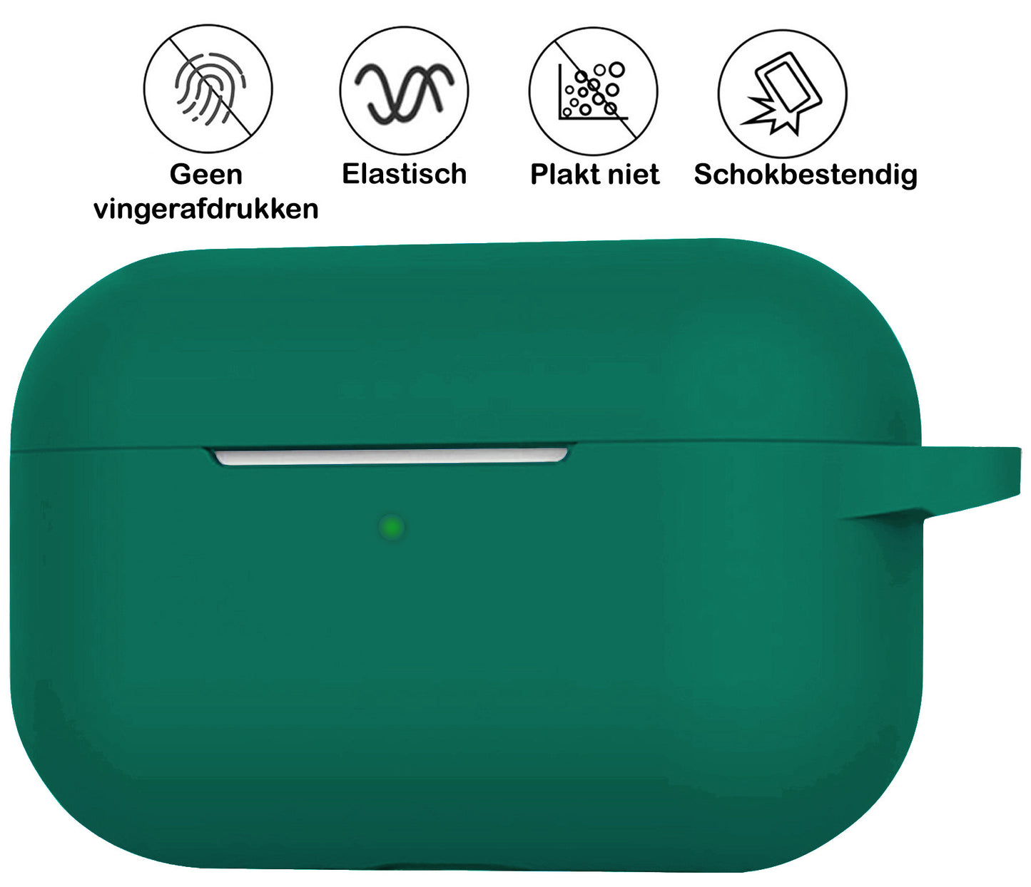 AirPods 3 Hoesje Siliconen met Clip - Turquoise Groen