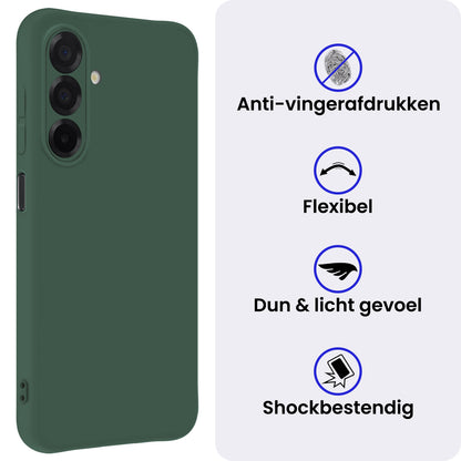 Samsung A26 Hoesje Siliconen Backcover Lichtgewicht - Donkergroen