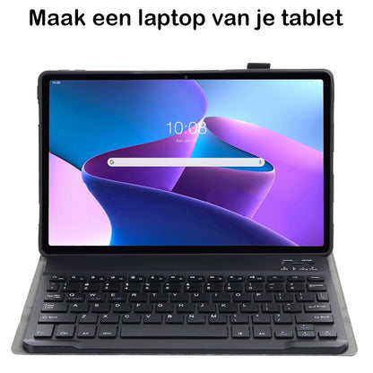 Lenovo Tab M10 Plus 3rd Gen Toetsenbord Hoes met Uitneembaar toetsenbord - Zwart