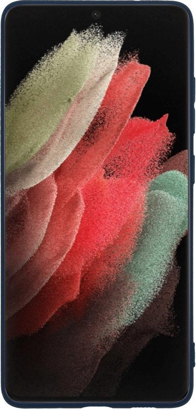 Samsung S21 Ultra Hoesje Siliconen Backcover Lichtgewicht - Donkerblauw