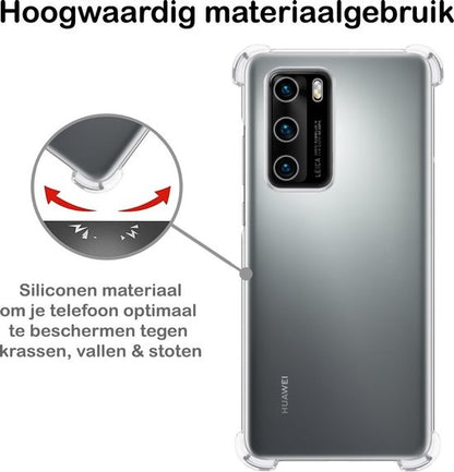 Huawei P40 Hoesje Shockproof Backcover Siliconen - Transparant