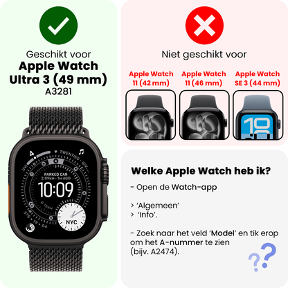 Apple Watch Ultra 3 (49 mm) Hoesje Siliconen Backcover Lichtgewicht - Transparant