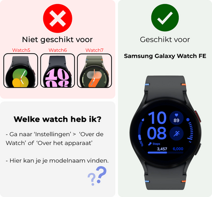Samsung Watch FE Screenprotector Gehard Glas - Anti-kras