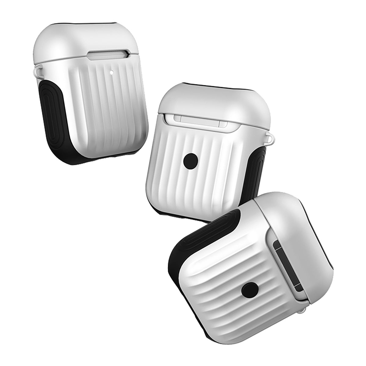 AirPods 2 Hoesje Hard Cover met Ribbels - Wit