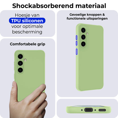 Samsung A35 Hoesje Siliconen Backcover Lichtgewicht - Groen