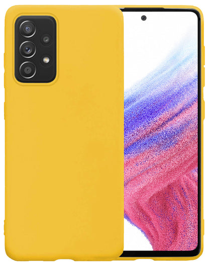 Samsung A53 Hoesje Siliconen Backcover Lichtgewicht - Geel