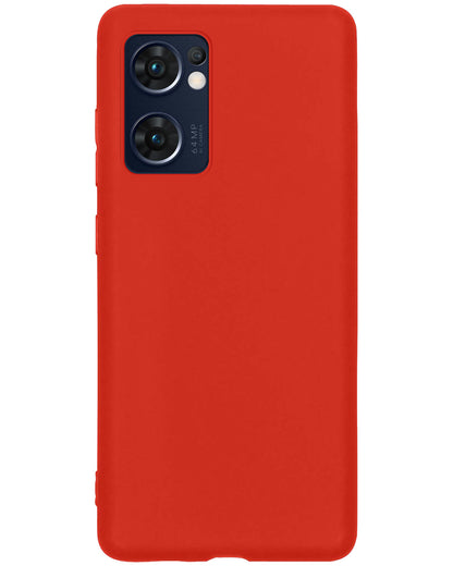 OPPO Find X5 Lite Hoesje Siliconen Backcover Lichtgewicht - Rood