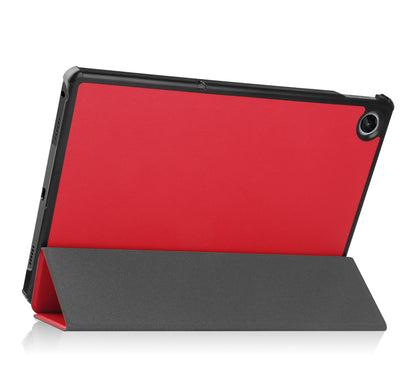 Lenovo Tab M10 Plus 3rd Gen Trifold Bookcase Hoes - Rood
