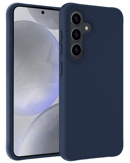 Samsung S24 Hoesje Siliconen Backcover Lichtgewicht - Donkerblauw
