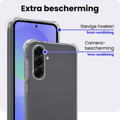 Samsung A36 Hoesje Shockproof Backcover Siliconen - Transparant